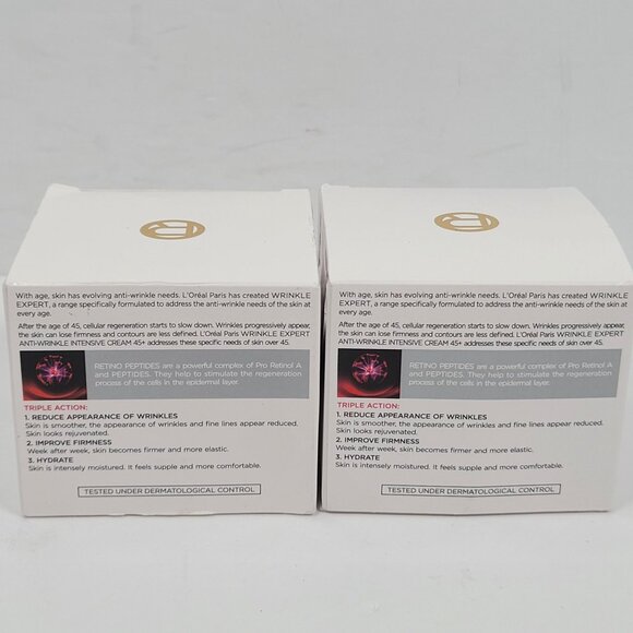 LOreal Paris Wrinkle Expert Anti-Wrinkle Intensive Day Cream 50ml Set of 2 NIB - Picture 3 of 5